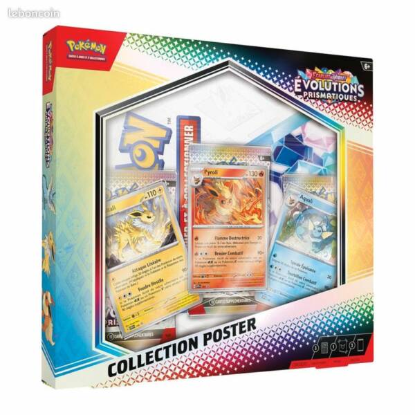 Coffret 3 boosters et poster Pokémon EV8.5 - Ecarlate et Violet - Evolutions Prismatiques